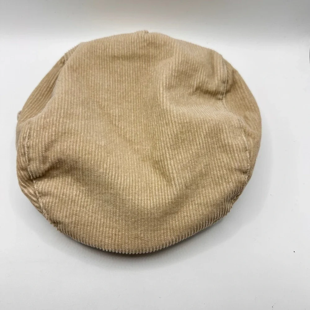 NEW! Janie and Jack Toddler Boys Tan Corduroy Flat Cap Newsboy Hat 2T-3T NWT